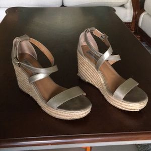 Strappy Rustic Gold Steve Madden Rope Wedges